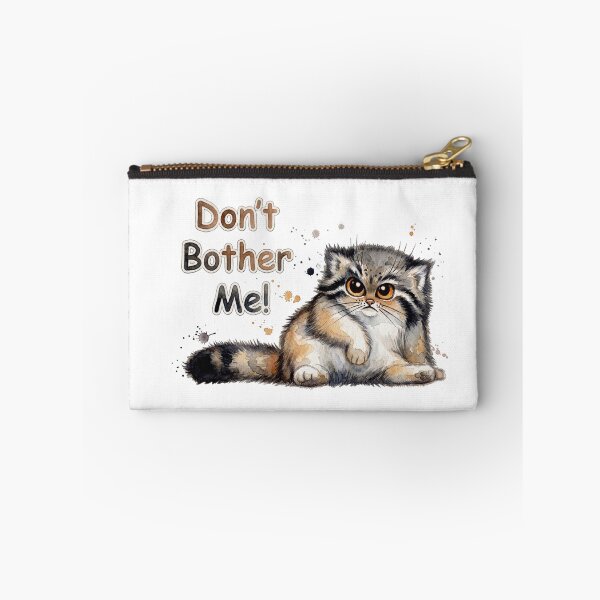 Item preview, Don't Bother Me - Grumpy Watercolor Pallas Cat designed and sold by PawtopiaArt.