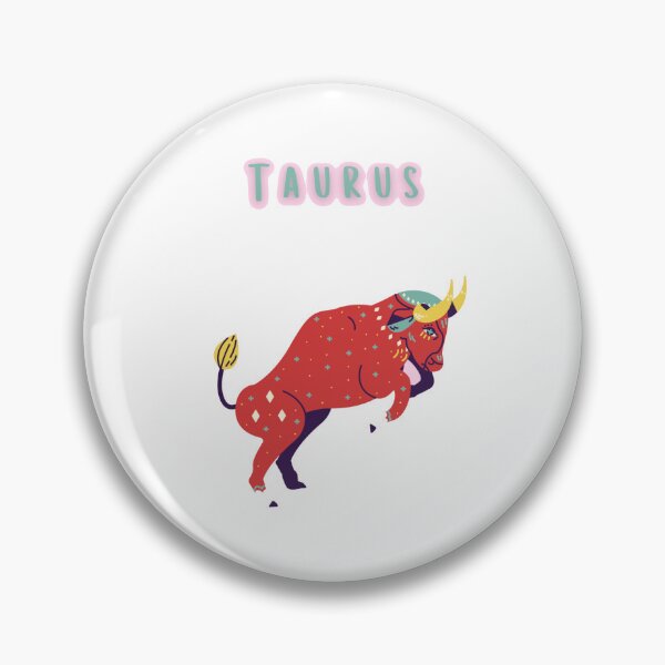 Item preview, Cute Taurus Star Sign Red Bull Aesthetic Zodiac Illustration designed and sold by By The Moon.