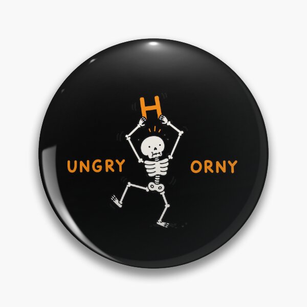 Item preview, Hungry Or Horny Skeleton Halloween designed and sold by MonkiFlipp.
