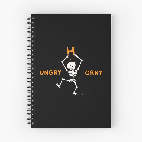 Item preview, Hungry Or Horny Skeleton Halloween designed and sold by MonkiFlipp.