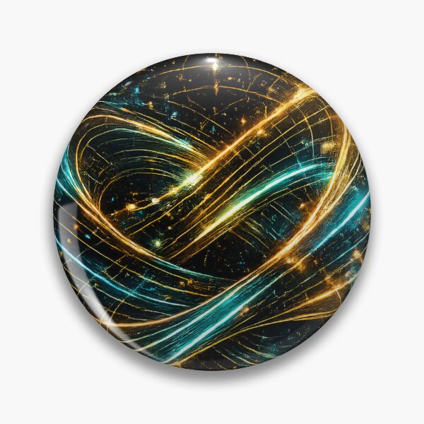 Item preview, Cyberpunk Infinity Loop Golden Cosmic Art designed and sold by RiteshCenter .