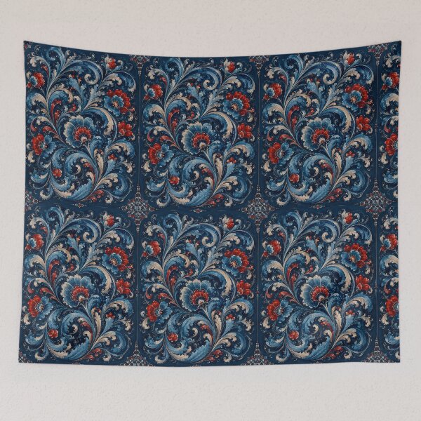 Artikelvorschau, Norwegisches Rosemaling-Öl auf, norwegisches blaues Telemark-Rosemaling entworfen und verkauft von Owneysweet.