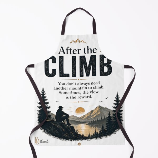 Item preview, After the Climb – Sometimes the View Is the Reward | Mountain Hiking Inspirational Quote designed and sold by DesignerThreads.