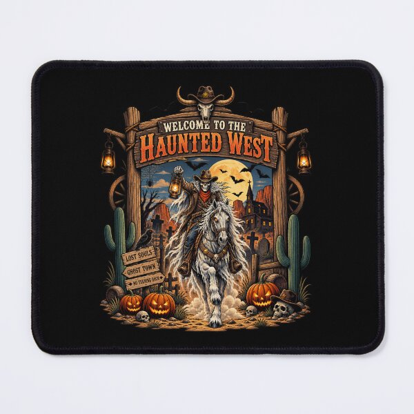Item preview, Haunted West Skeleton Cowboy Halloween Western designed and sold by afr-saad.