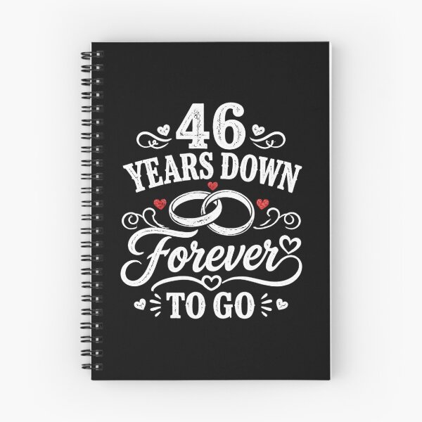 Item preview, 46 Years Down Forever To Go 46th Wedding Anniversary Gift for Couples Men Women designed and sold by Mozaic Clothes.