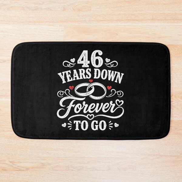 Item preview, 46 Years Down Forever To Go 46th Wedding Anniversary Gift for Couples Men Women designed and sold by Mozaic Clothes.
