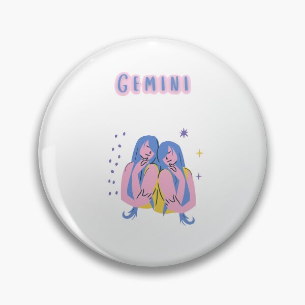 Item preview, Cute Gemini Star Sign Twins Aesthetic Pastel Zodiac Illustration designed and sold by By The Moon.
