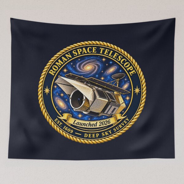 Item preview, Roman Space Telescope Vintage Astronomy Mission Art designed and sold by CalmCapy Co.