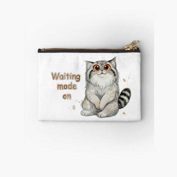 Item preview, Watercolor Pallas Cat Waiting Mode On designed and sold by PawtopiaArt.