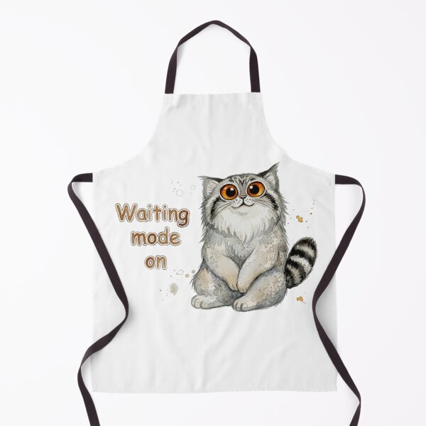 Item preview, Watercolor Pallas Cat Waiting Mode On designed and sold by PawtopiaArt.
