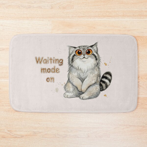 Item preview, Watercolor Pallas Cat Waiting Mode On designed and sold by PawtopiaArt.
