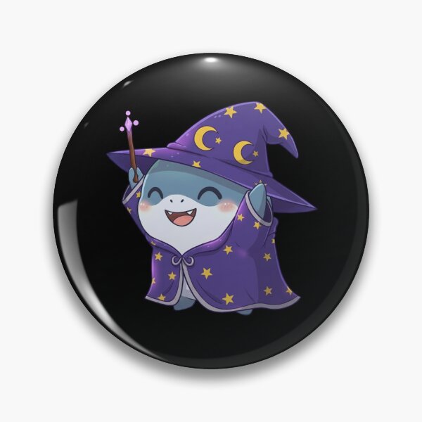 Item preview, Cute Witch Shark Halloween – Kawaii Shark Wizard designed and sold by Nature's Chibis.