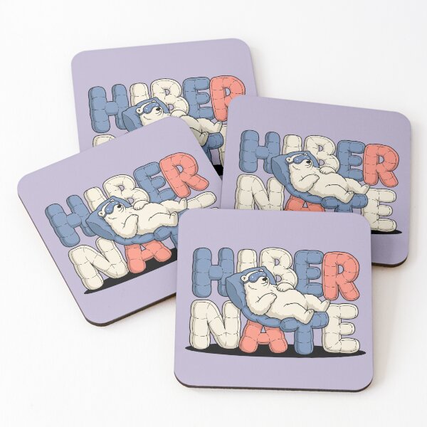 Item preview, Cozy Polar Bear Hibernate Sleeping Mask Puffy Winter Letters Nap Humor Pop Art designed and sold by Rare By Hero.