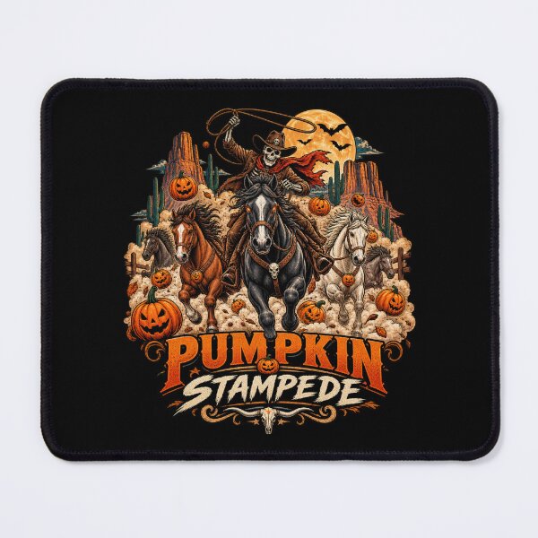 Item preview, Pumpkin Stampede Skeleton Cowboy Halloween Western Rodeo designed and sold by afr-saad.