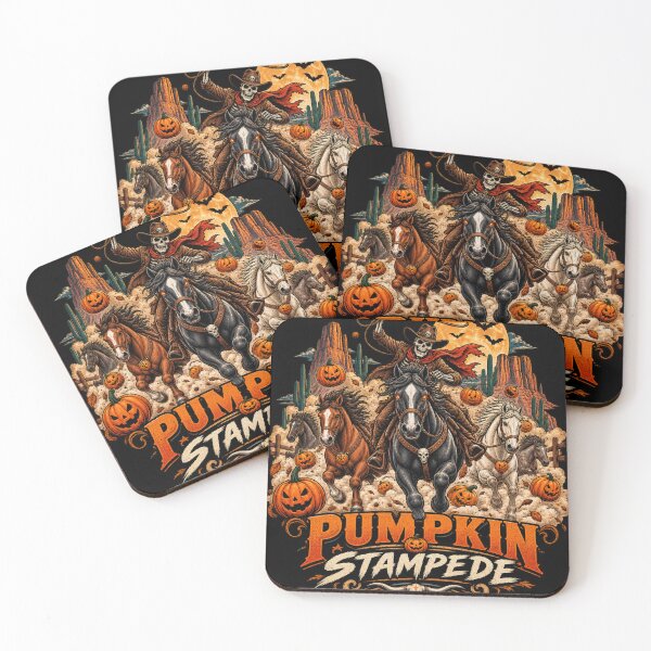 Item preview, Pumpkin Stampede Skeleton Cowboy Halloween Western Rodeo  designed and sold by afr-saad.