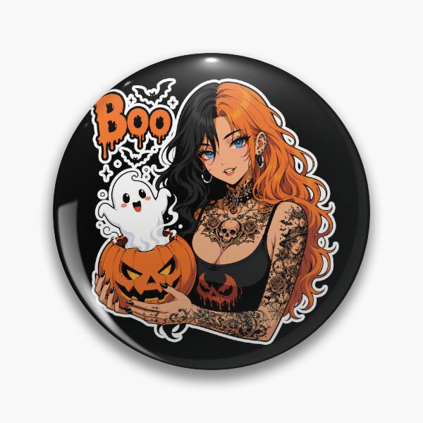 Aperçu de l'œuvre Fille anime Jack O Lantern créée et vendue par GhoulishGraphX.