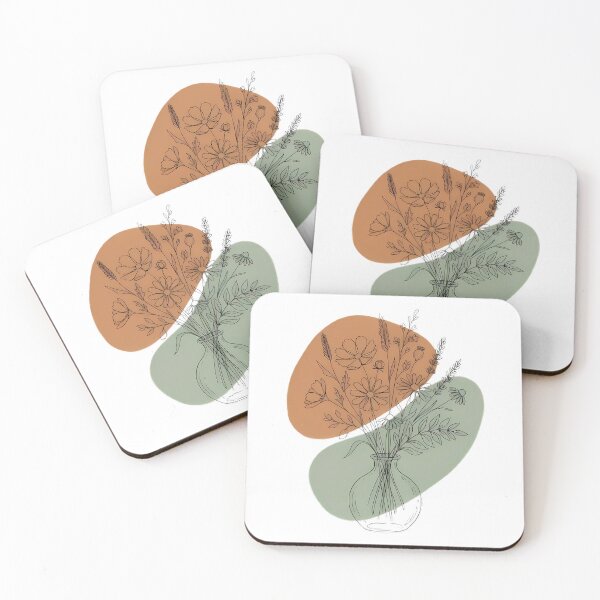 Item preview, Boho Wildflower Vase Line Art Botanical Wall Decor designed and sold by GTFullShop.