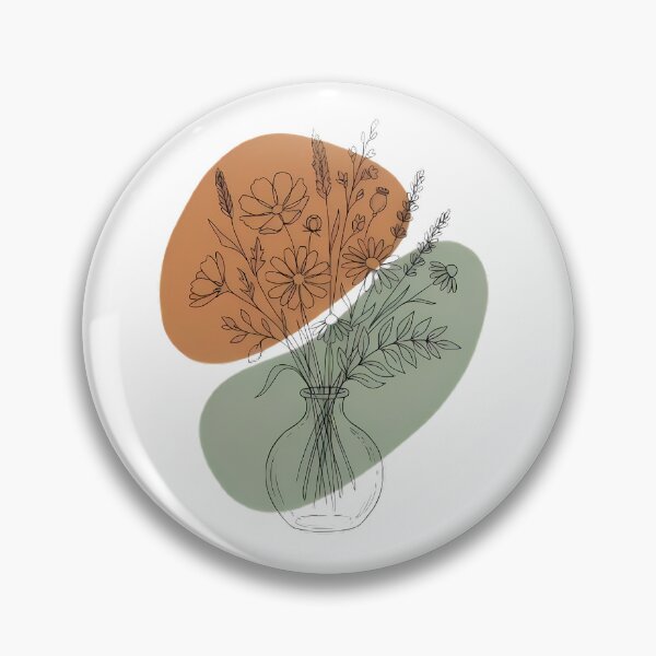 Item preview, Boho Wildflower Vase Line Art Botanical Wall Decor designed and sold by GTFullShop.