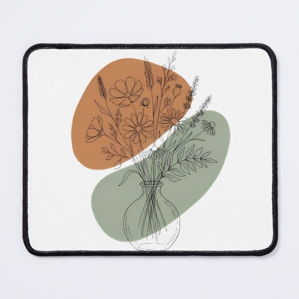 Item preview, Boho Wildflower Vase Line Art Botanical Wall Decor designed and sold by GTFullShop.