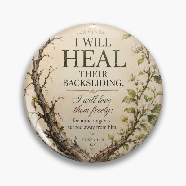 Item preview, Hosea 14:4 Bible Verse Vintage Botanical Restoration designed and sold by FunFitLife Studio.