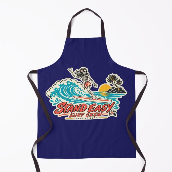 Item preview, Stand Easy Surf Crew Retro Skeleton Surfer Girl Noosa designed and sold by Bombergirls.
