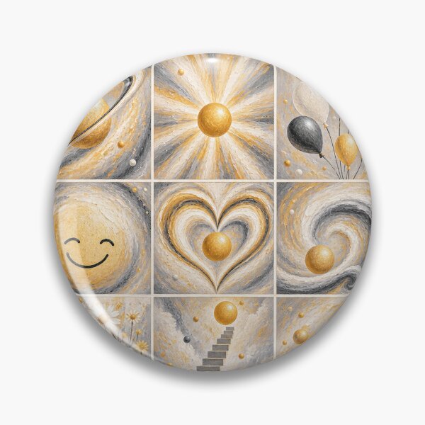 Item preview, Joy Positive Energy Golden Celestial Collage designed and sold by PrintGo26.