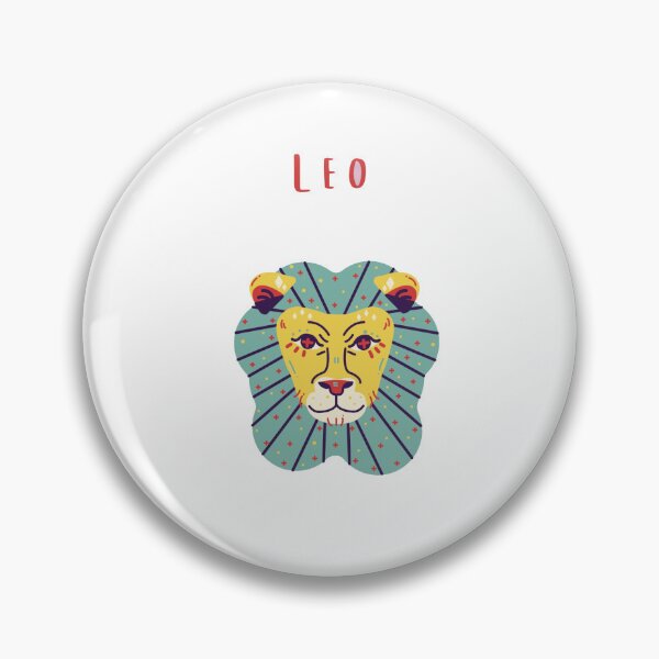 Item preview, Cute Leo Star Sign Lion Face Aesthetic Teal Zodiac Illustration designed and sold by By The Moon.