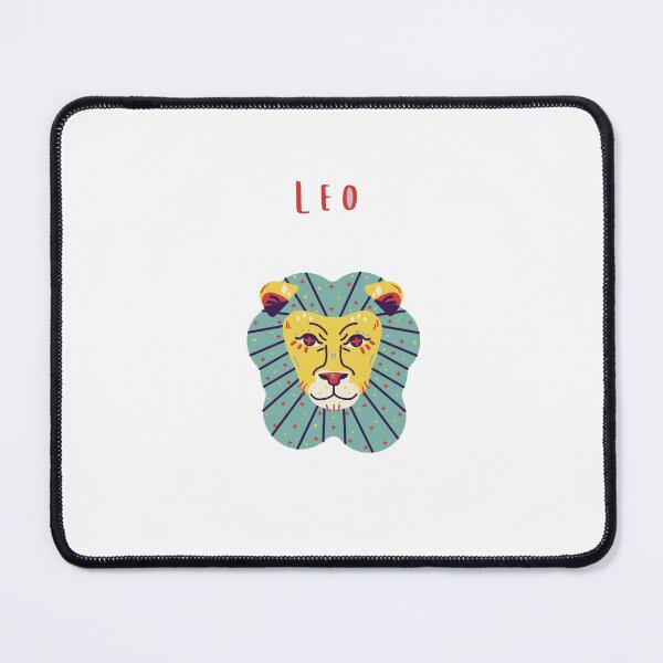Item preview, Cute Leo Star Sign Lion Face Aesthetic Teal Zodiac Illustration designed and sold by By The Moon.