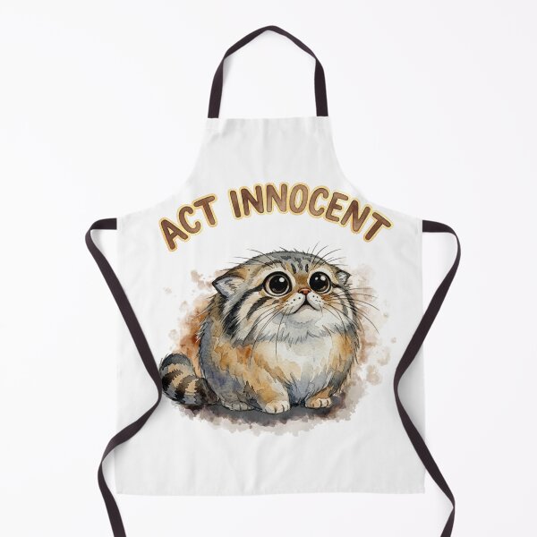 Item preview, Watercolor Pallas Cat Act Innocent designed and sold by PawtopiaArt.