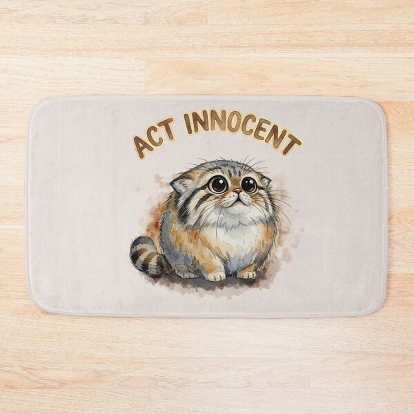 Item preview, Watercolor Pallas Cat Act Innocent designed and sold by PawtopiaArt.