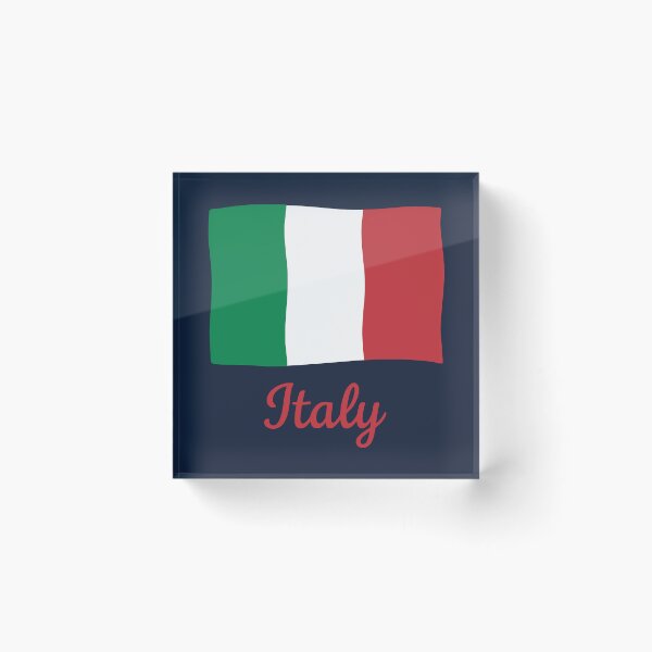 Item preview, Italian Flag Tricolore with Elegant Italy Text designed and sold by MavtM.