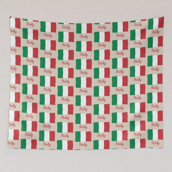 Item preview, Italian Flag Tricolore with Elegant Italy Text designed and sold by MavtM.