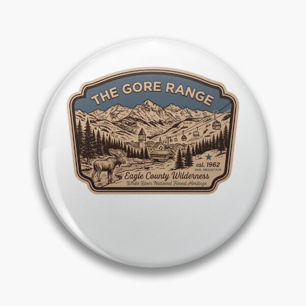 Item preview, The Gore Range Colorado Vintage Eagle County Vail Moose Ski Gondola Badge designed and sold by LittleArij.
