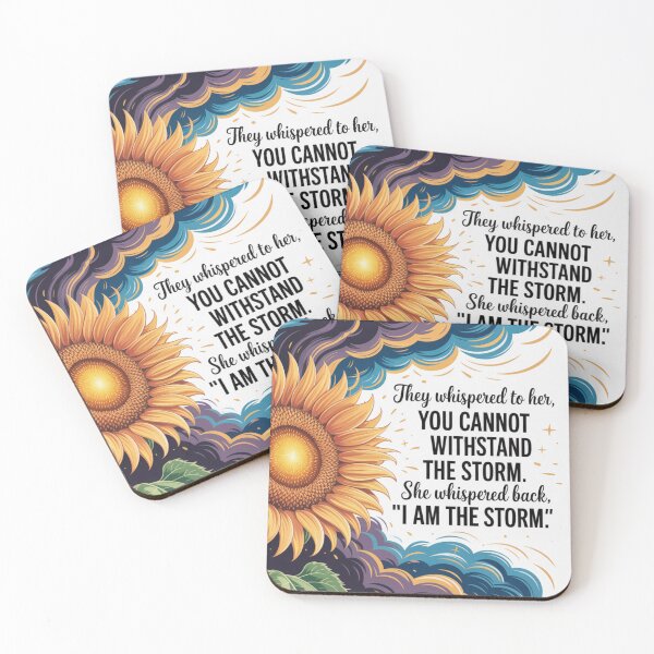 Item preview, She Whispered Back, "I Am The Storm" Storm Sunflower Watercolor 003 designed and sold by TeesYouWant.
