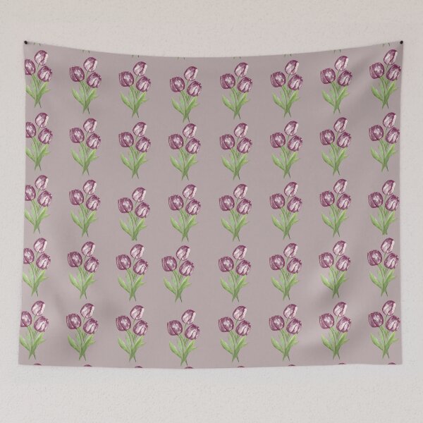 Item preview, Soft Mauve Tulip Floral Pattern designed and sold by ​Jyoti Digital Artist.