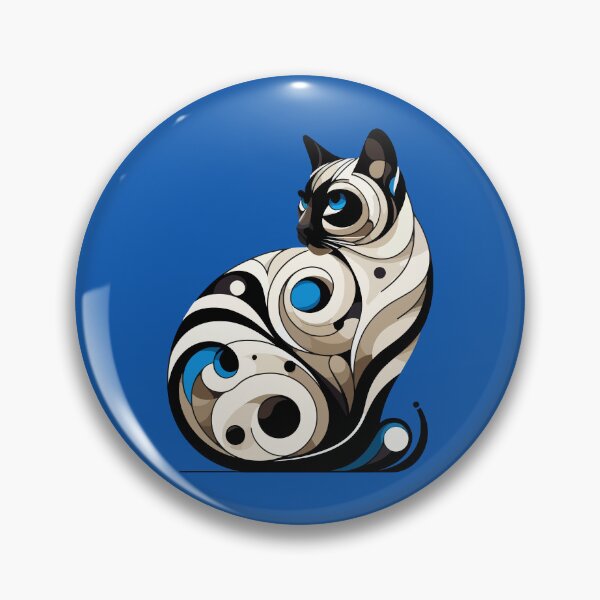 Item preview, Abstract Siamese Cats Art – Cute Modern Feline Design designed and sold by Lyssarien.