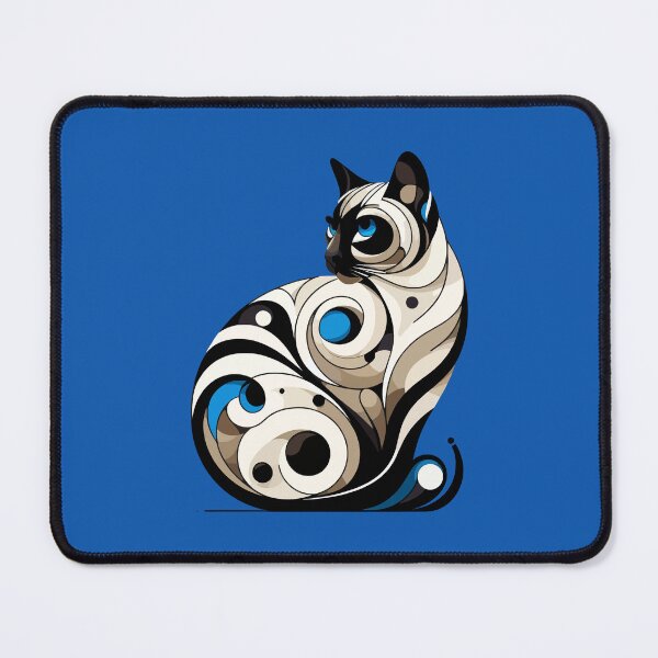 Item preview, Abstract Siamese Cats Art – Cute Modern Feline Design designed and sold by Lyssarien.