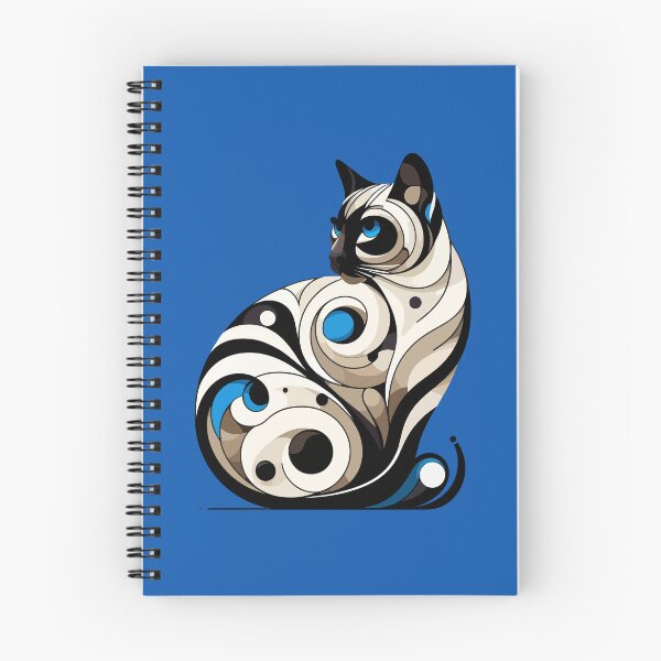 Item preview, Abstract Siamese Cats Art – Cute Modern Feline Design designed and sold by Lyssarien.