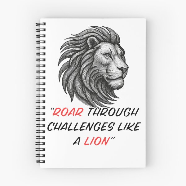 Item preview, ROAR THROUGH CHALLENGES LIKE A LION designed and sold by TypeMuse.