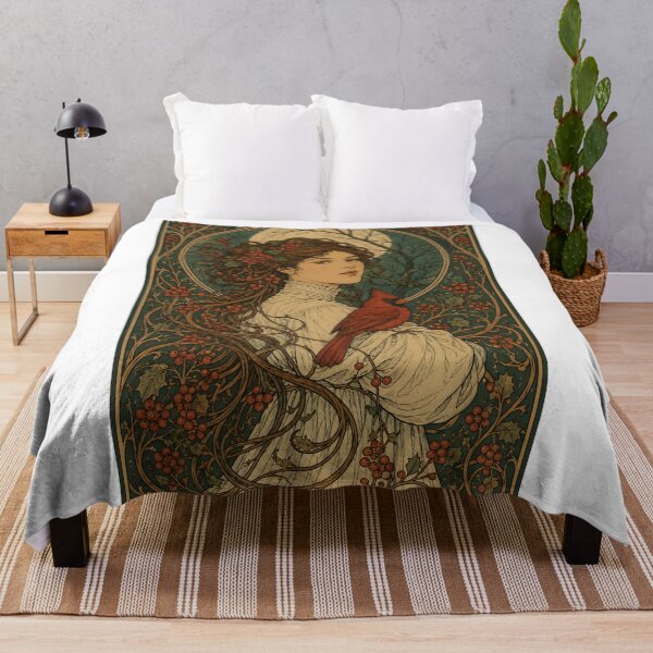 Item preview, Belle Epoque Woman Cardinal Holly Panel designed and sold by kuradoshanon.