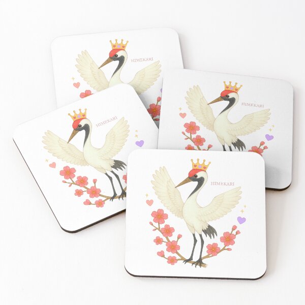 Item preview, Red-Crowned Crane with Plum Blossoms – Transparent designed and sold by HIMEKARI.