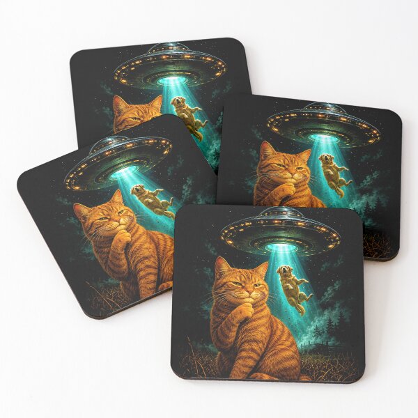 Item preview, Alien Abduction Cat – Funny UFO Dog Rescue Sci-Fi Art designed and sold by WILLIAMS-BR.