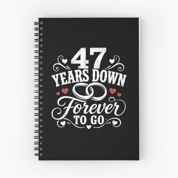 Item preview, 47 Years Down Forever To Go 47th Wedding Anniversary Gift for Couples Men Women designed and sold by Mozaic Clothes.
