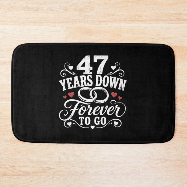 Item preview, 47 Years Down Forever To Go 47th Wedding Anniversary Gift for Couples Men Women designed and sold by Mozaic Clothes.