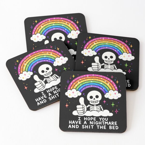 Item preview, Halloween Skeleton Nightmare Funny Rainbow designed and sold by MonkiFlipp.