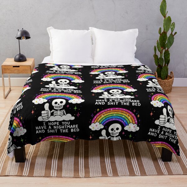 Item preview, Halloween Skeleton Nightmare Funny Rainbow designed and sold by MonkiFlipp.