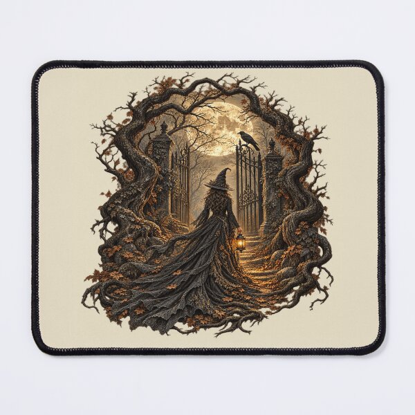 Item preview, Moonlit Iron Gate for Gothic Witch Lovers designed and sold by POD DYNASTY | Original Print On Demand T-Shirt Graphics.