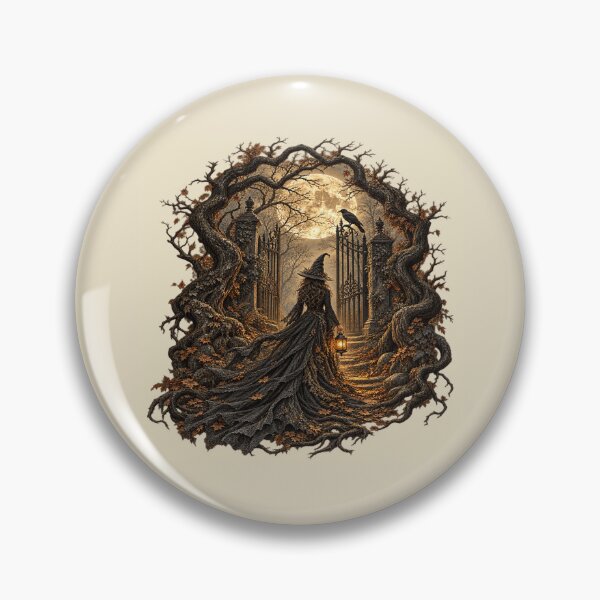 Item preview, Moonlit Iron Gate for Gothic Witch Lovers designed and sold by POD DYNASTY | Original Print On Demand T-Shirt Graphics.