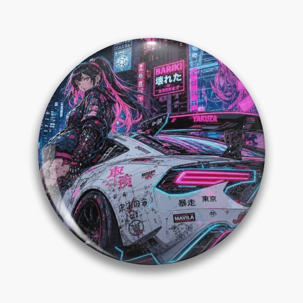 Item preview, Manga-Punk JDM Racing - Cyberpunk Neon Alley designed and sold by JMAVILA ART.