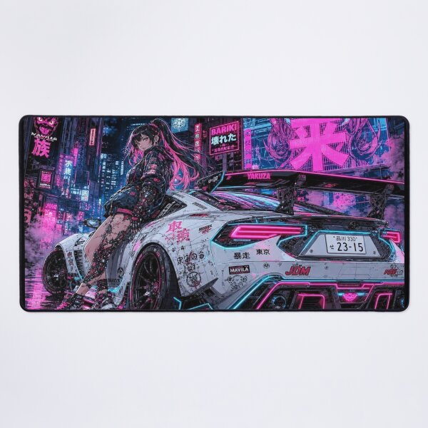 Item preview, Manga-Punk JDM Racing - Cyberpunk Neon Alley designed and sold by JMAVILA ART.